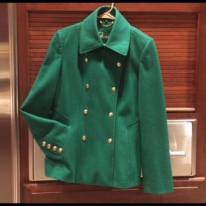 Guess wool blend coat bright green Medium